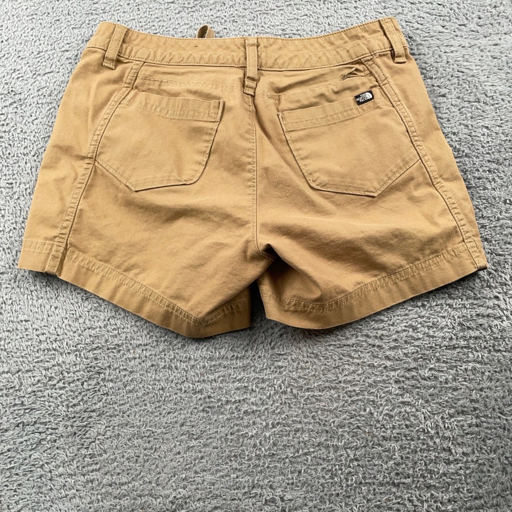 The North Face Shorts Womens Size 2 Brown Khaki Cotton Blend Hiking Outdoor - Picture 3 of 10